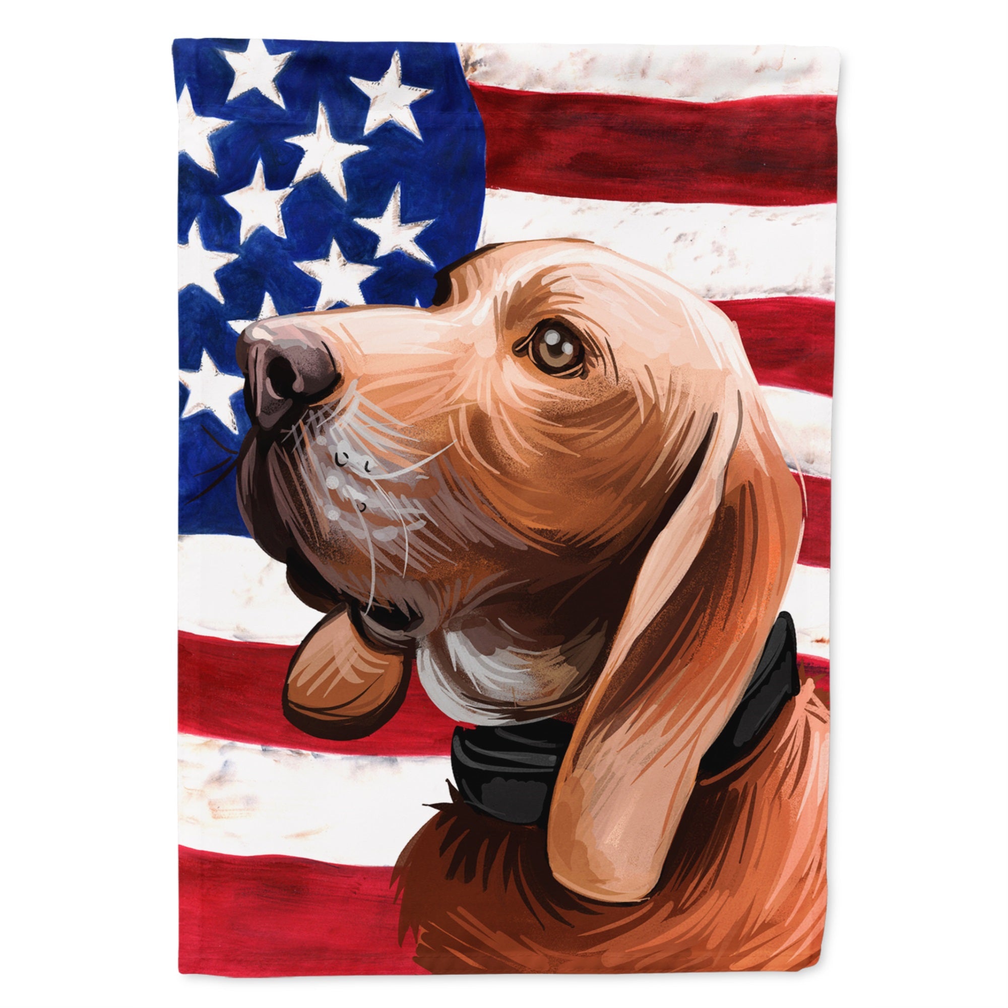Sabueso Espanol Dog American Flag Flag Canvas House Size
